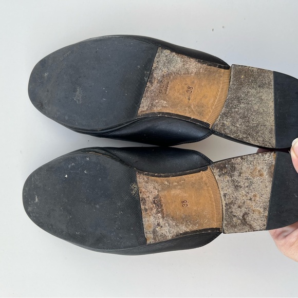 GUCCI Princetown Black Leather Mules Sz 38 - Picture 4 of 9